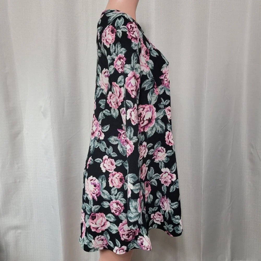 Show Me Your Mumu Harrison Babydoll Dress Women's Size Small Black Floral Print - Picture 3 of 9